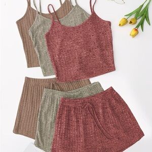 Ribbed Knit Tank and Shorts Set